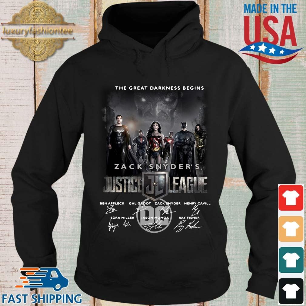 The Great Darkness Begins Zack Snyder_s Justice League Signatures Shirt Hoodie