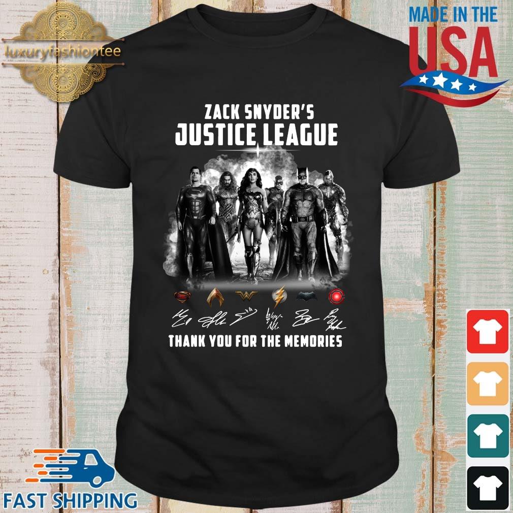 Zack Snyder_s Justice League thank you for the memories signatures shirt
