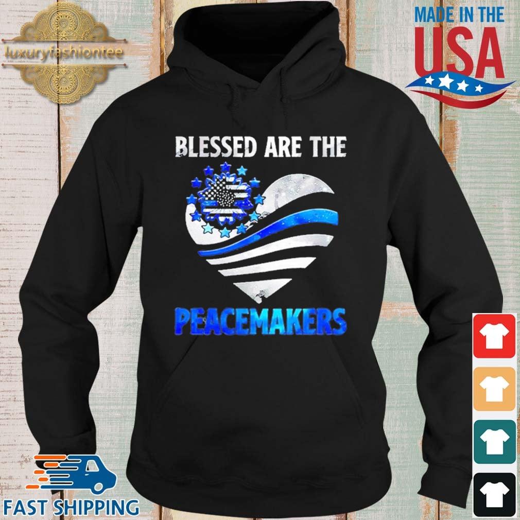 Police Blessed Are The Peacemaker Sunflower Heart Shirt Hoodie