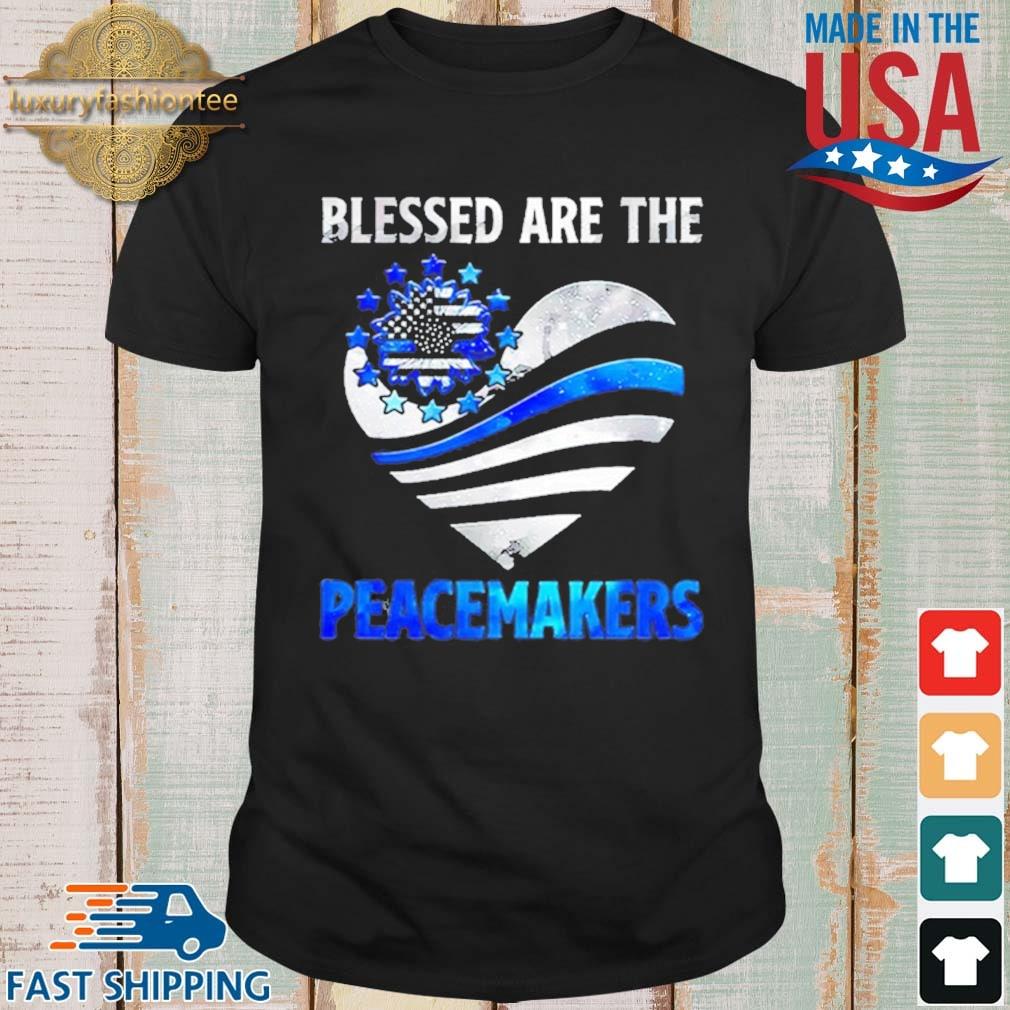 Police Blessed Are The Peacemaker Sunflower Heart Shirt