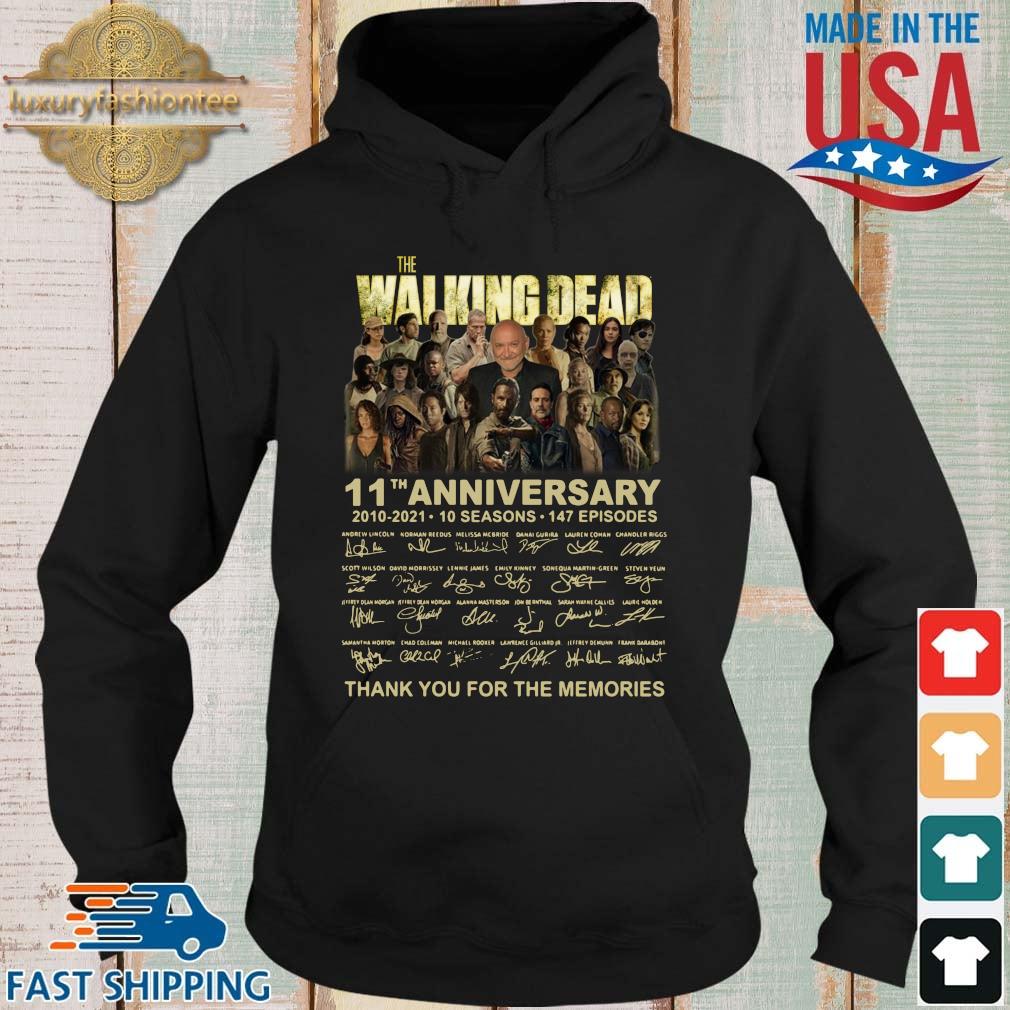The Walking Dead 11th anniversary 2010-2021 thank you signatures T-s Hoodie