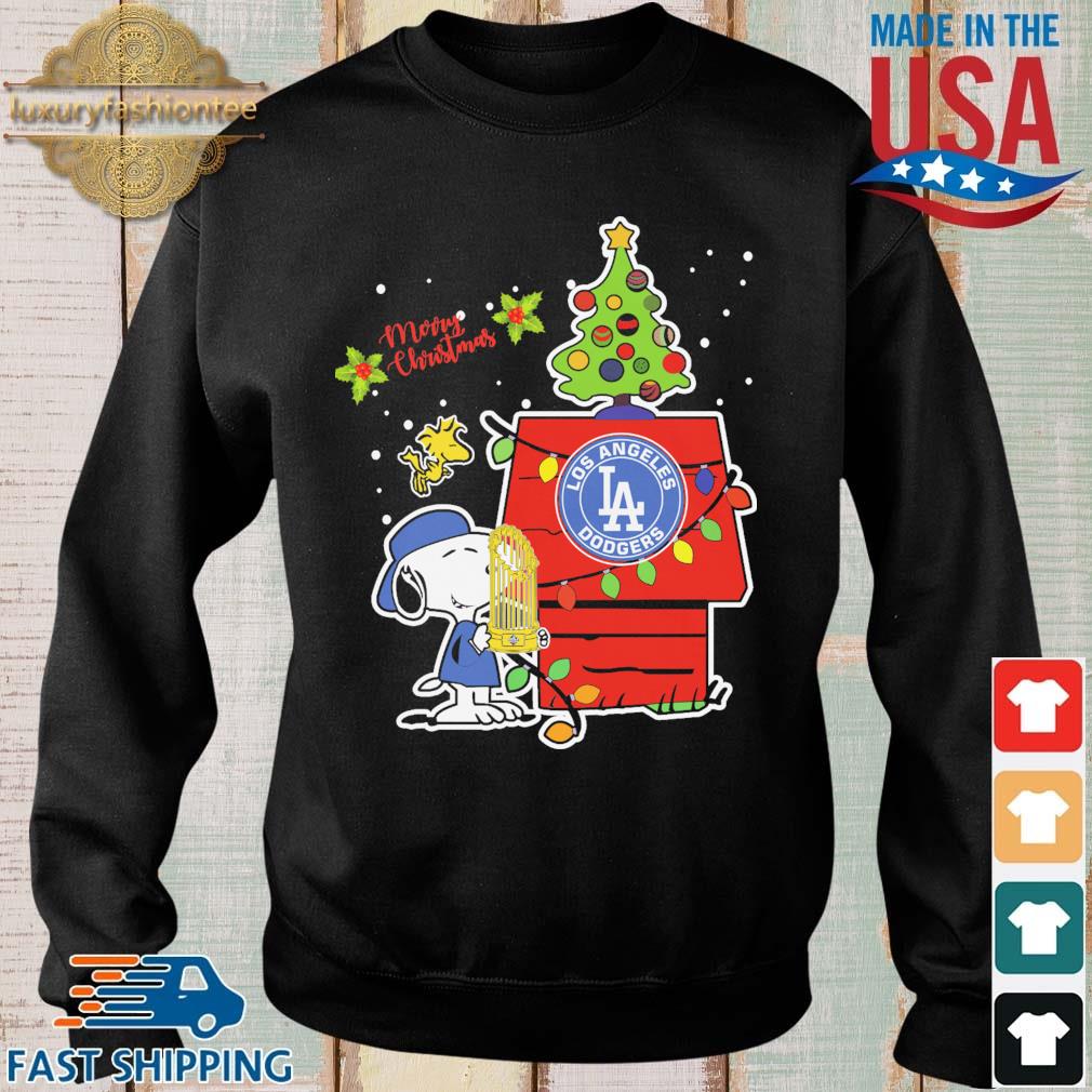 Los Angeles Dodgers Snoopy holding Cup Merry Christmas sweater,Sweater ...
